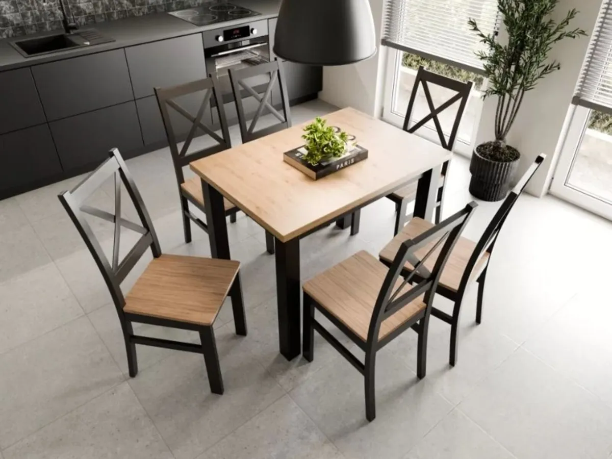 Dining Set 4 Chairs and 100×70 Laminate Table - Image 3