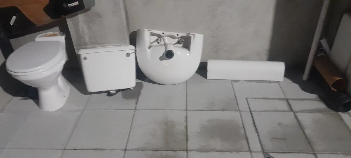 toilet and wash basin