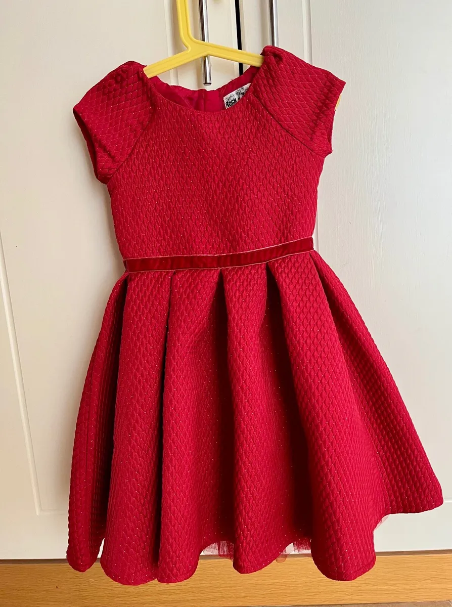 Girls red dress 6 years old - Image 1