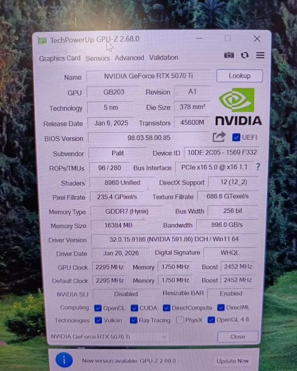 Palit RTX 5070 Ti 16Gb gddr7 gaming pro-s - Image 2