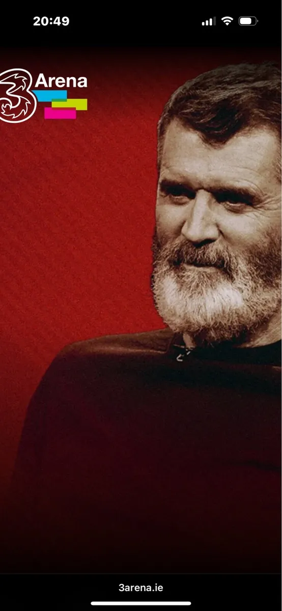 Roy Keane at the 3 Arena Dublin Tickets x 2