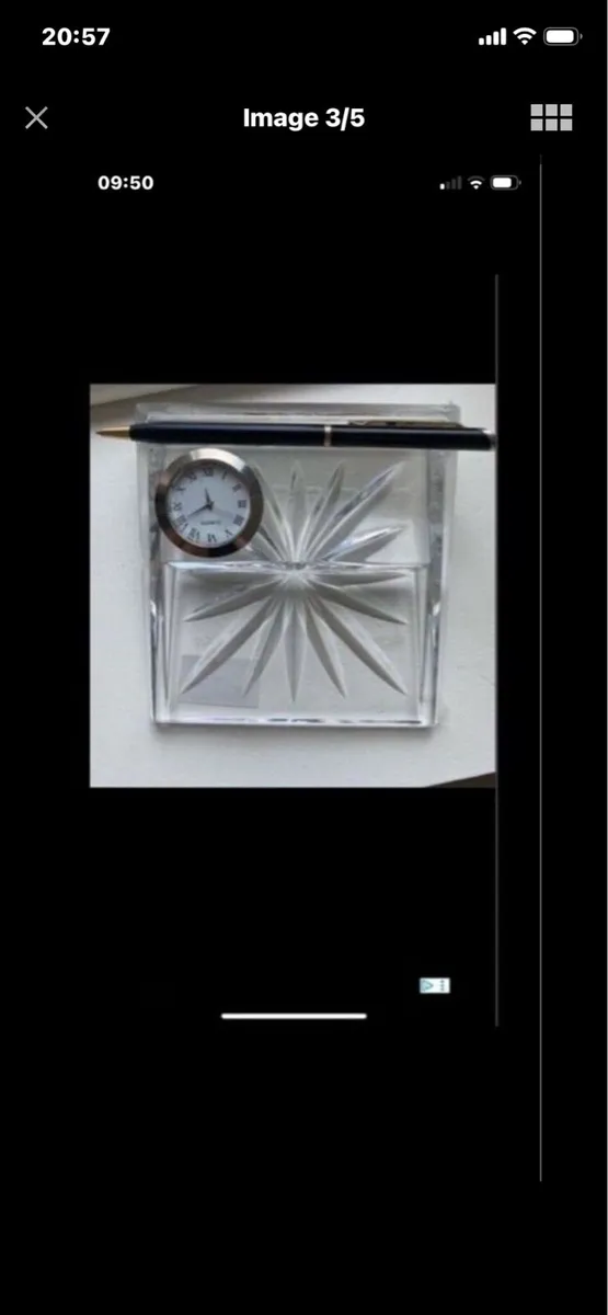 Waterford Crystal Desk Clock - Image 3