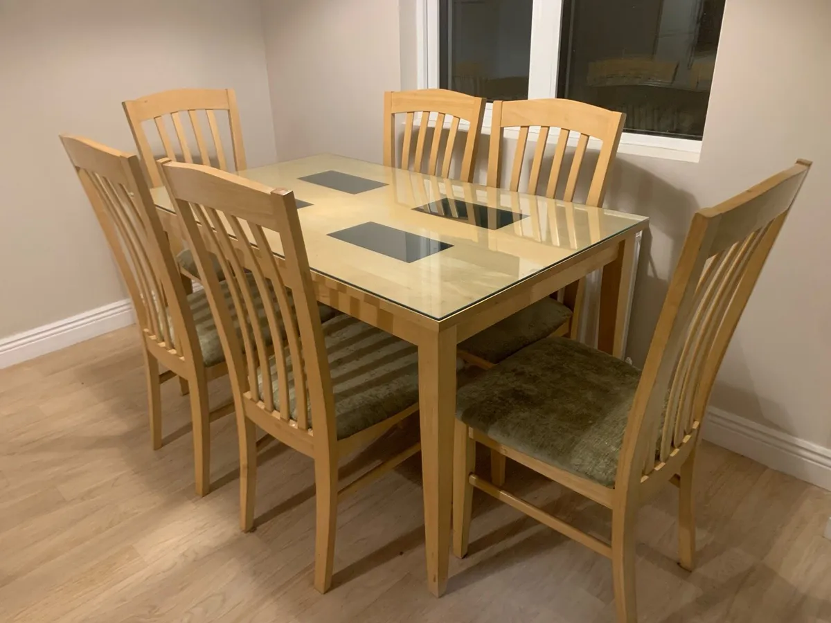 6 seater kitchen table and chairs