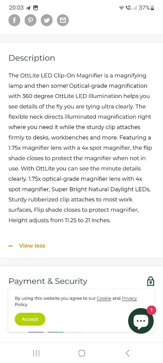 Ottlite fly tying lamp - Image 4