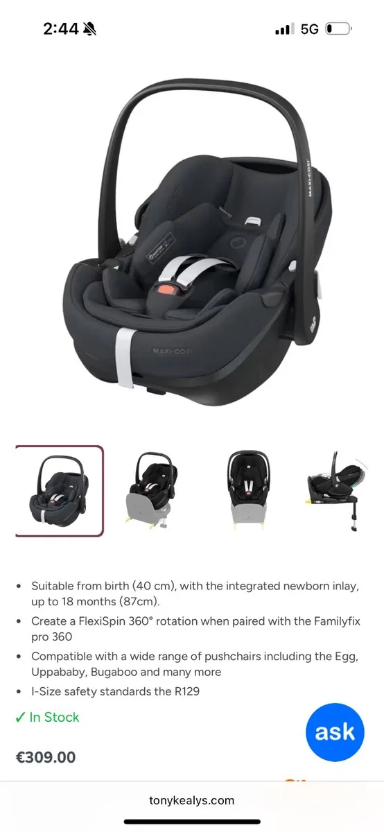 Maxi Cosi Pebble 360 Pro Car seat - Image 2