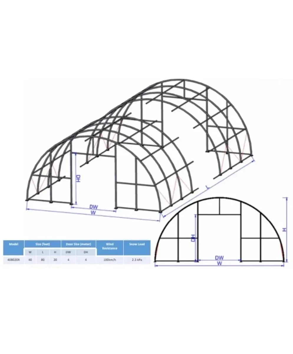 40ftx80ftx20ft Heavy-Duty Industrial Storage Shelt - Image 4