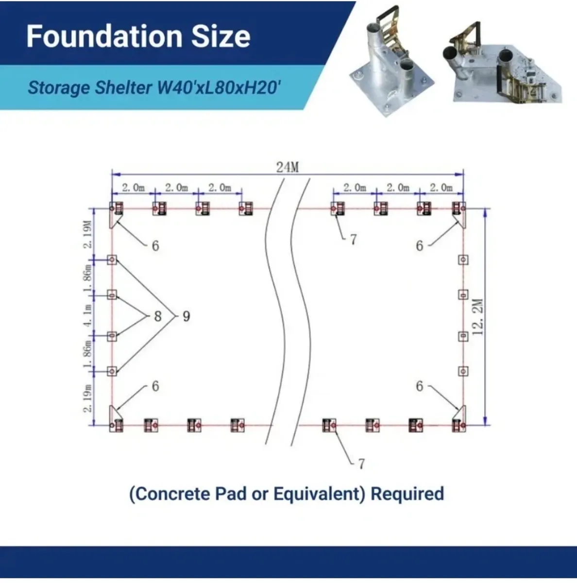 40ftx80ftx20ft Heavy-Duty Industrial Storage Shelt - Image 3