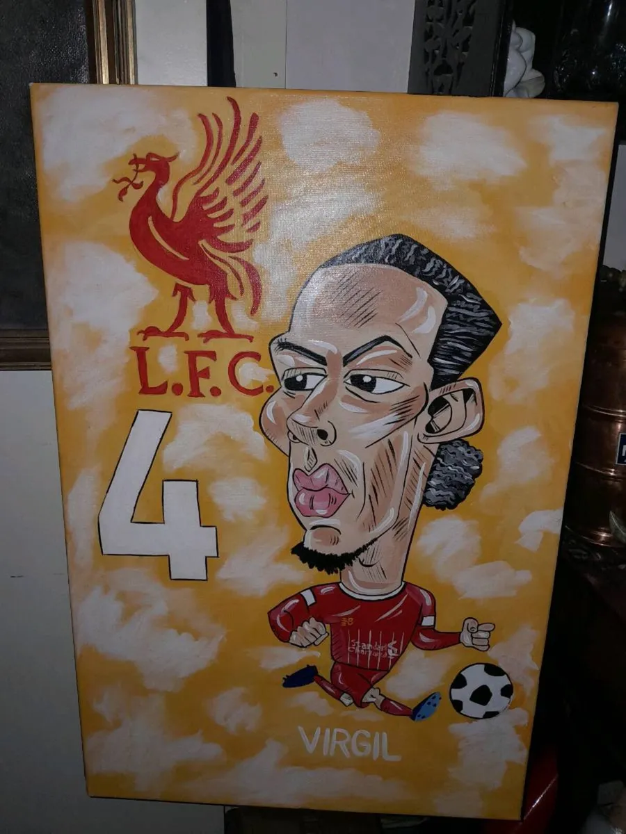 Large Liverpool painting on canvas - Image 1
