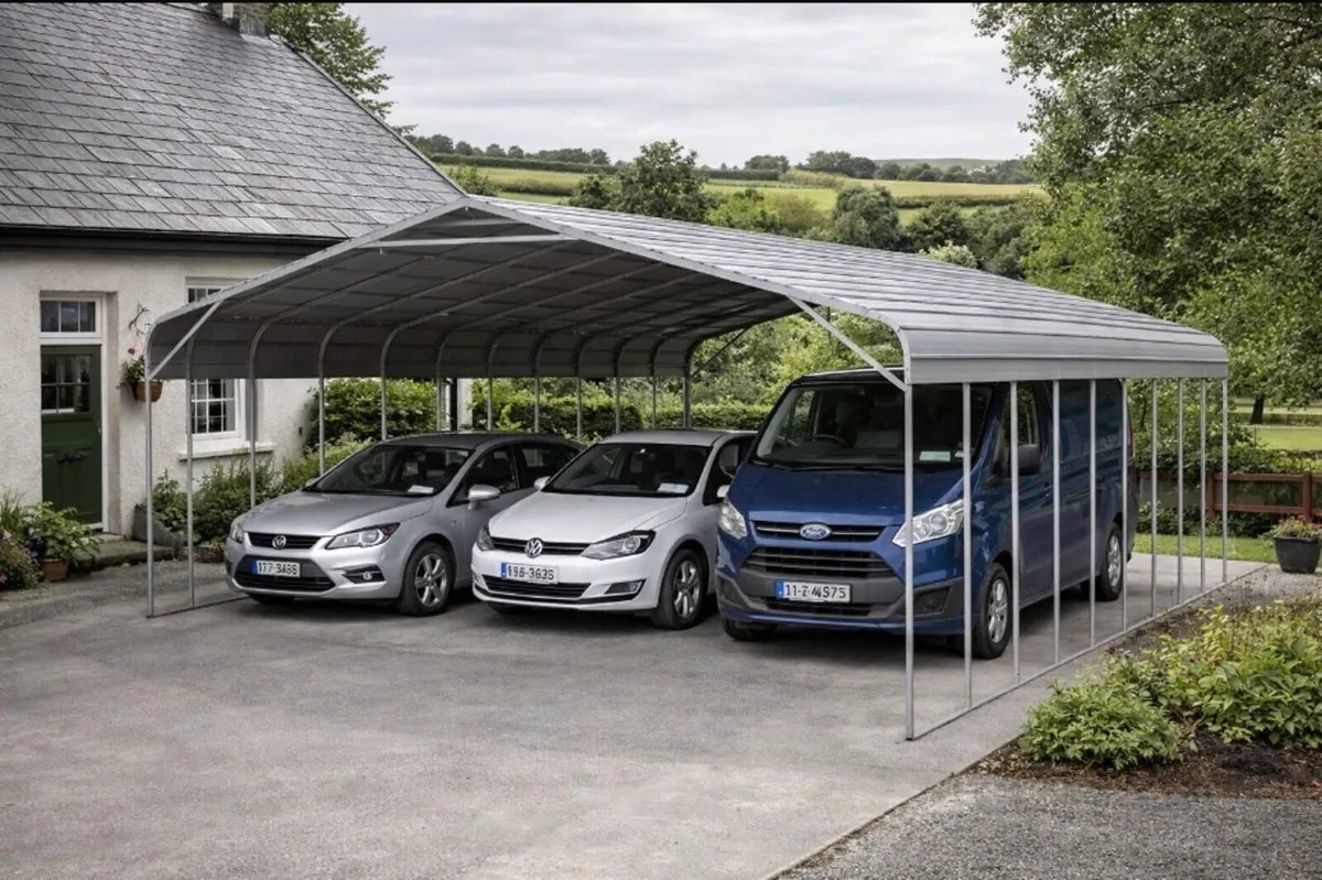 40ftx20ft Heavy Duty Steel Carport/ Garden Shelter - Image 2