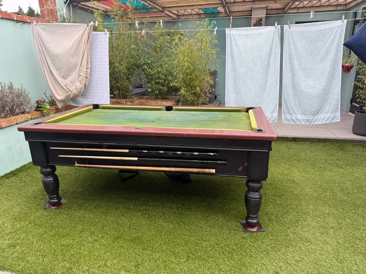 7’ x 4’ Slate Pool Table - Image 1