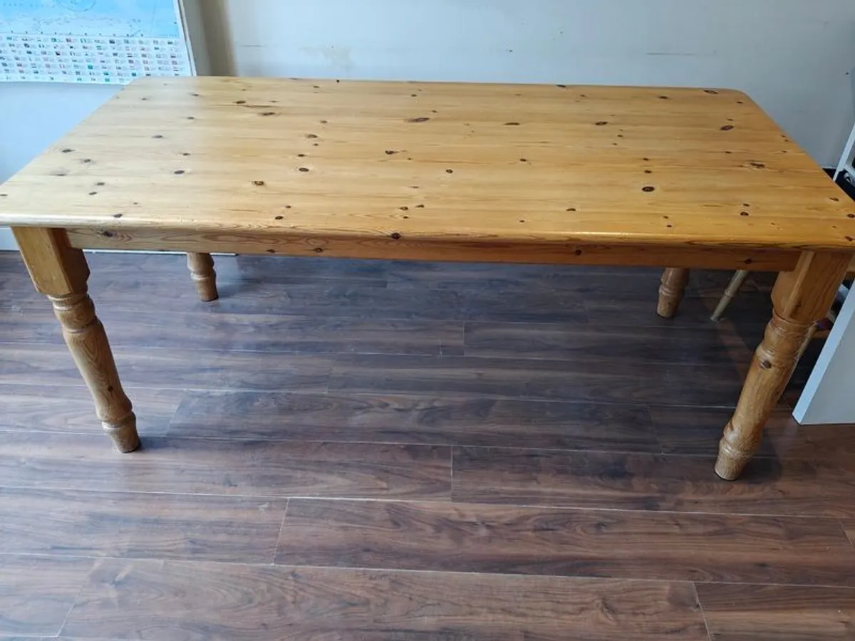 Solid wood kitchen dining table - Image 1