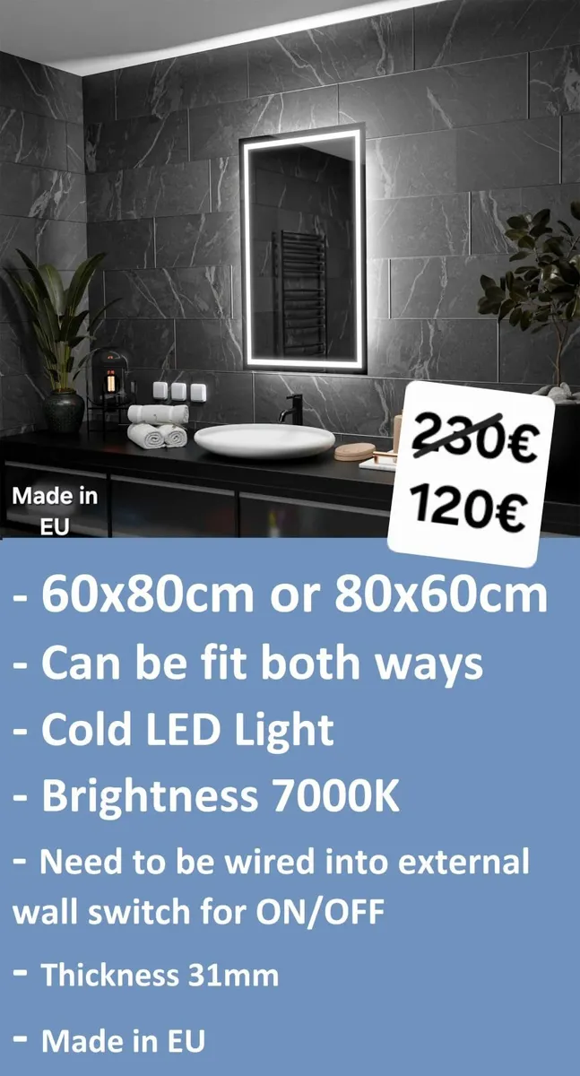LED Bathroom Mirror - Image 1
