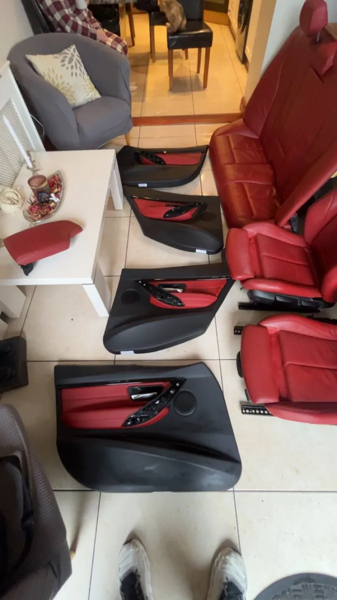 F30 red interior seat + door card set - Image 2