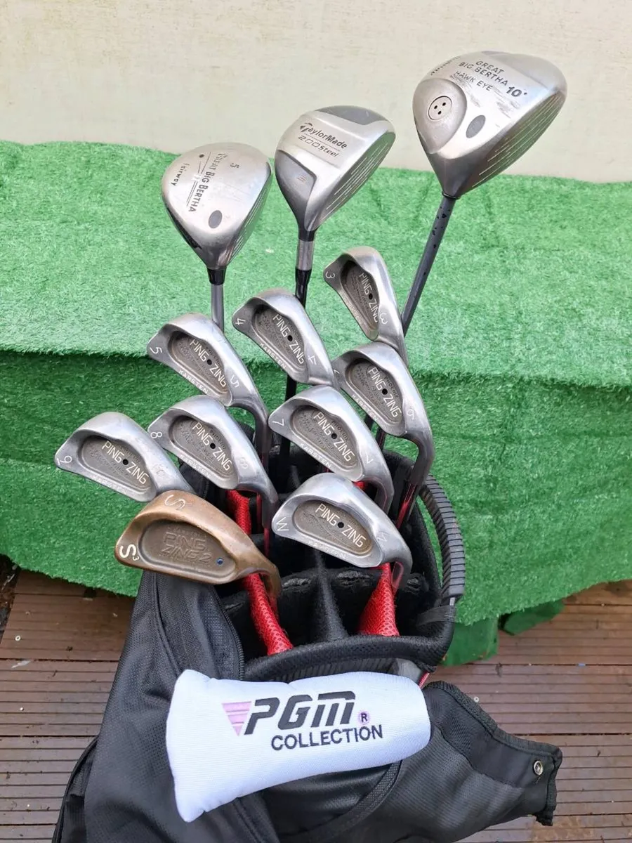 Golf clubs, full set and bag - Image 1