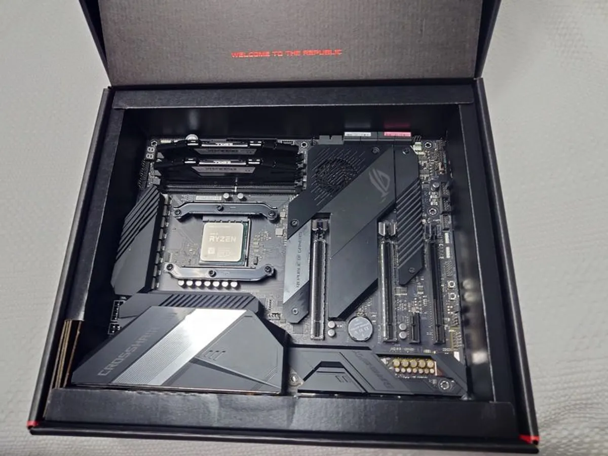 ROG X570 Crosshair VIII Hero Gskill DDR4 16GB 3600mhz CL14 RAM CPU Ryzen 7 5800x Processor PC parts - Image 2