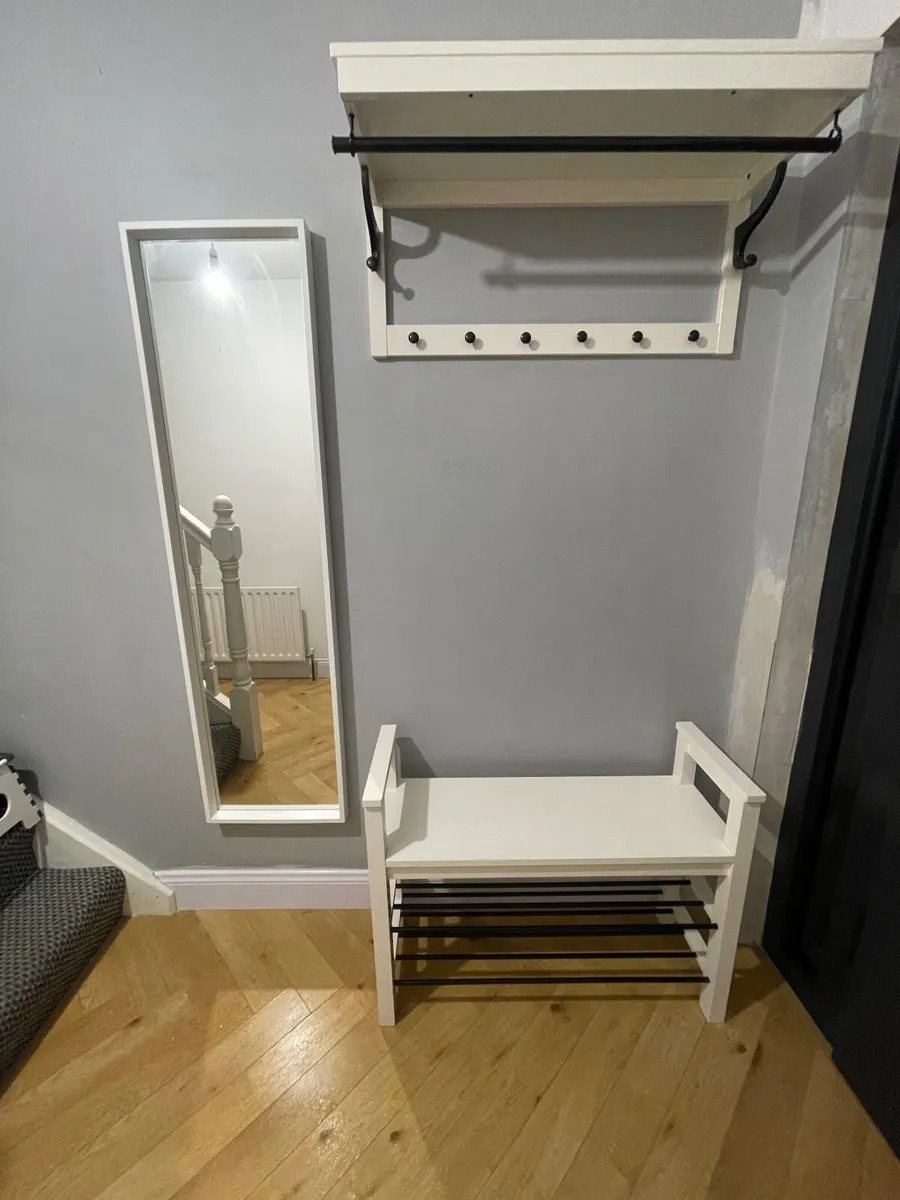 Ikea hallway set (shoe storage, hat rack, mirror - Image 3