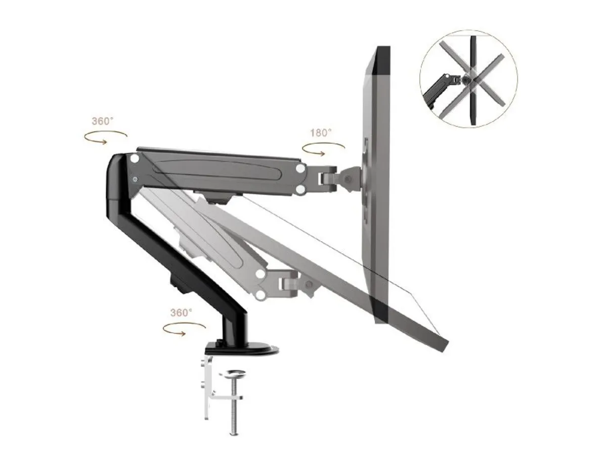 TV Monitor Desk Mount Arm Bracket Tilt 13-27" - Image 3