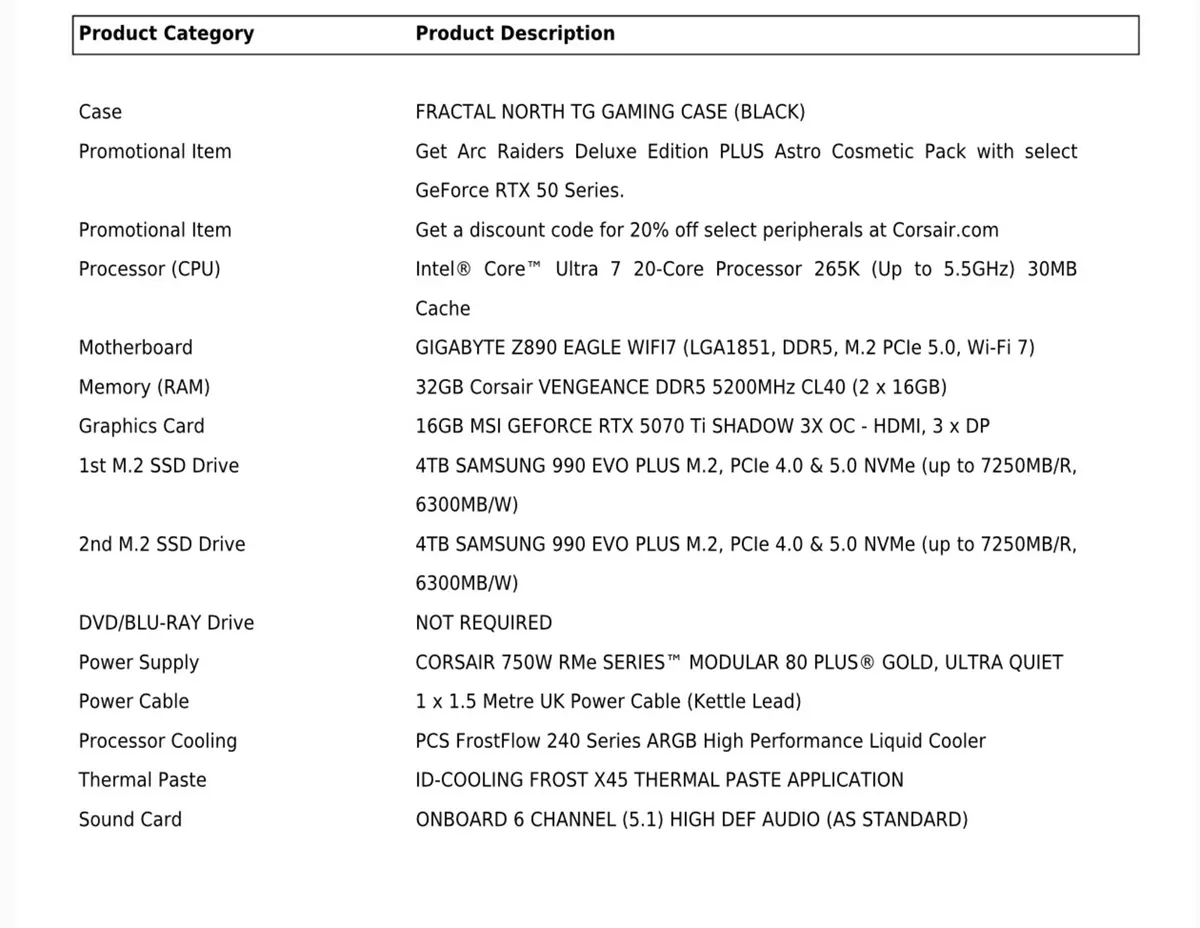 RTX 5070Ti (Gaming Pc) - Image 2