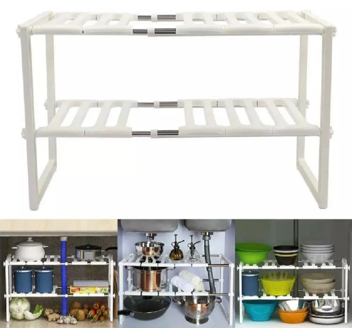 Under Kitchen Sink Shelf Storage Rack NEW - Image 2