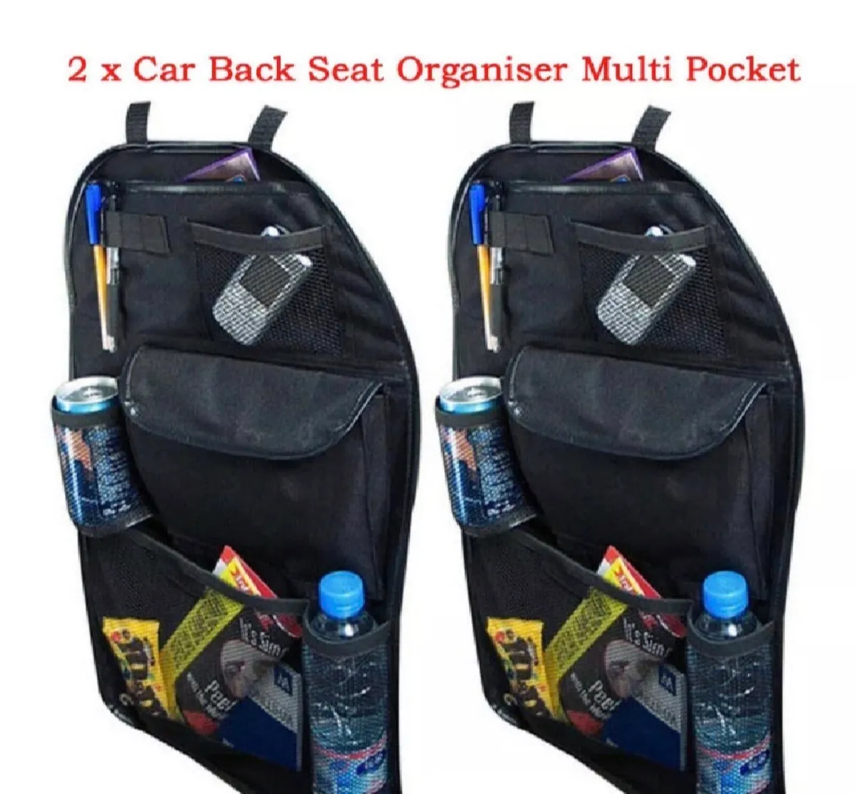2 x Car Back Seat Car Tidy Organisers - Image 2