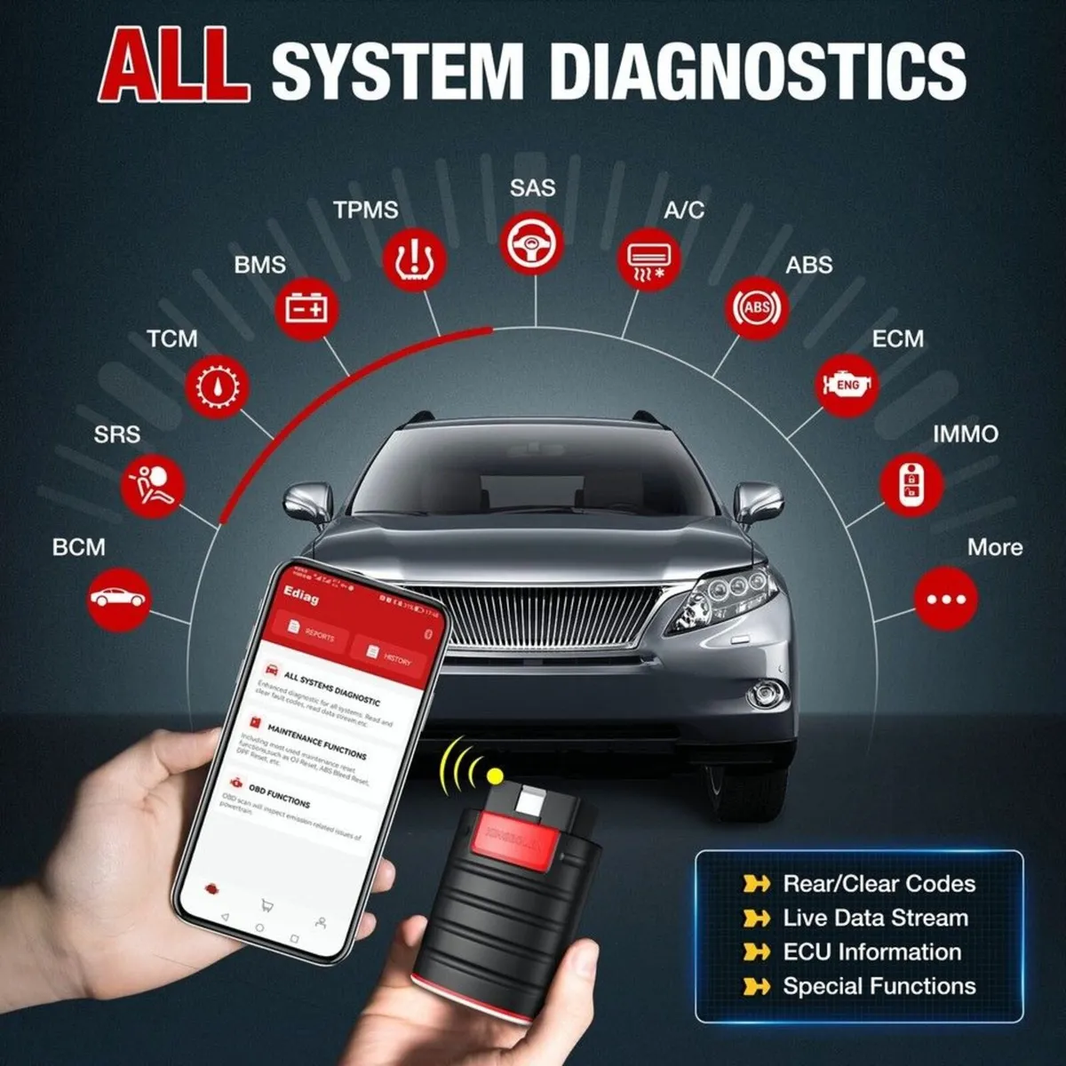KINGBOLEN  Full System Diagnostic Scanner+Tablet - Image 3