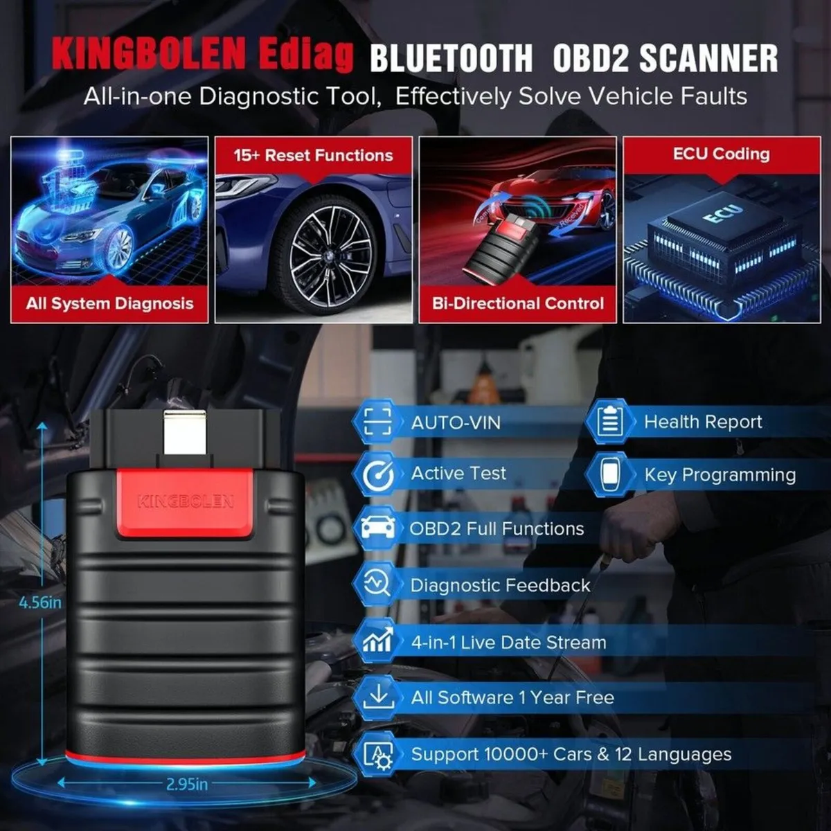 KINGBOLEN  Full System Diagnostic Scanner+Tablet - Image 4