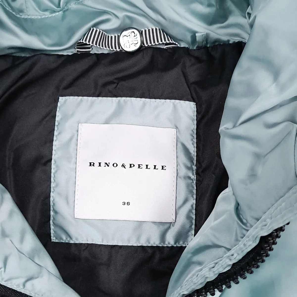 Rino & Pelle Blue Puffer Jacket Coat 8UK/36EU - Image 2