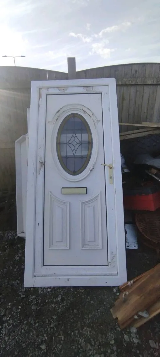 2 Double glass PVC windows & front door for sale - Image 1