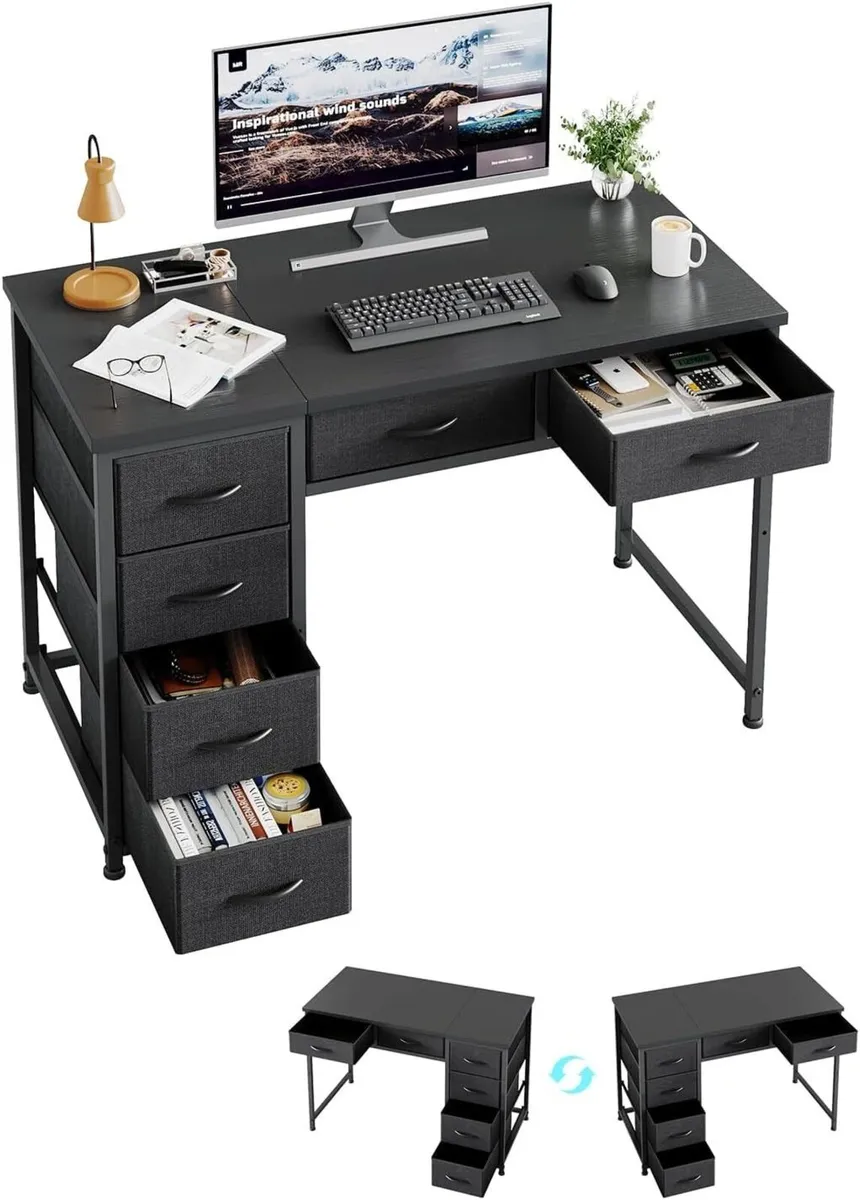 100x48 cm Desk Small Computer with 6 Fabric - Image 1
