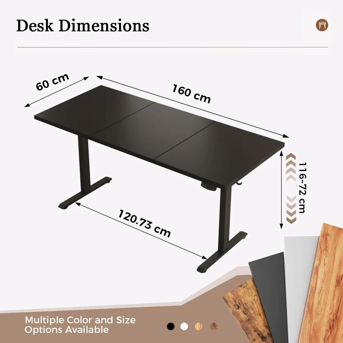 Height-Adjustable Desk Electric Sit-Stand Office - Image 2