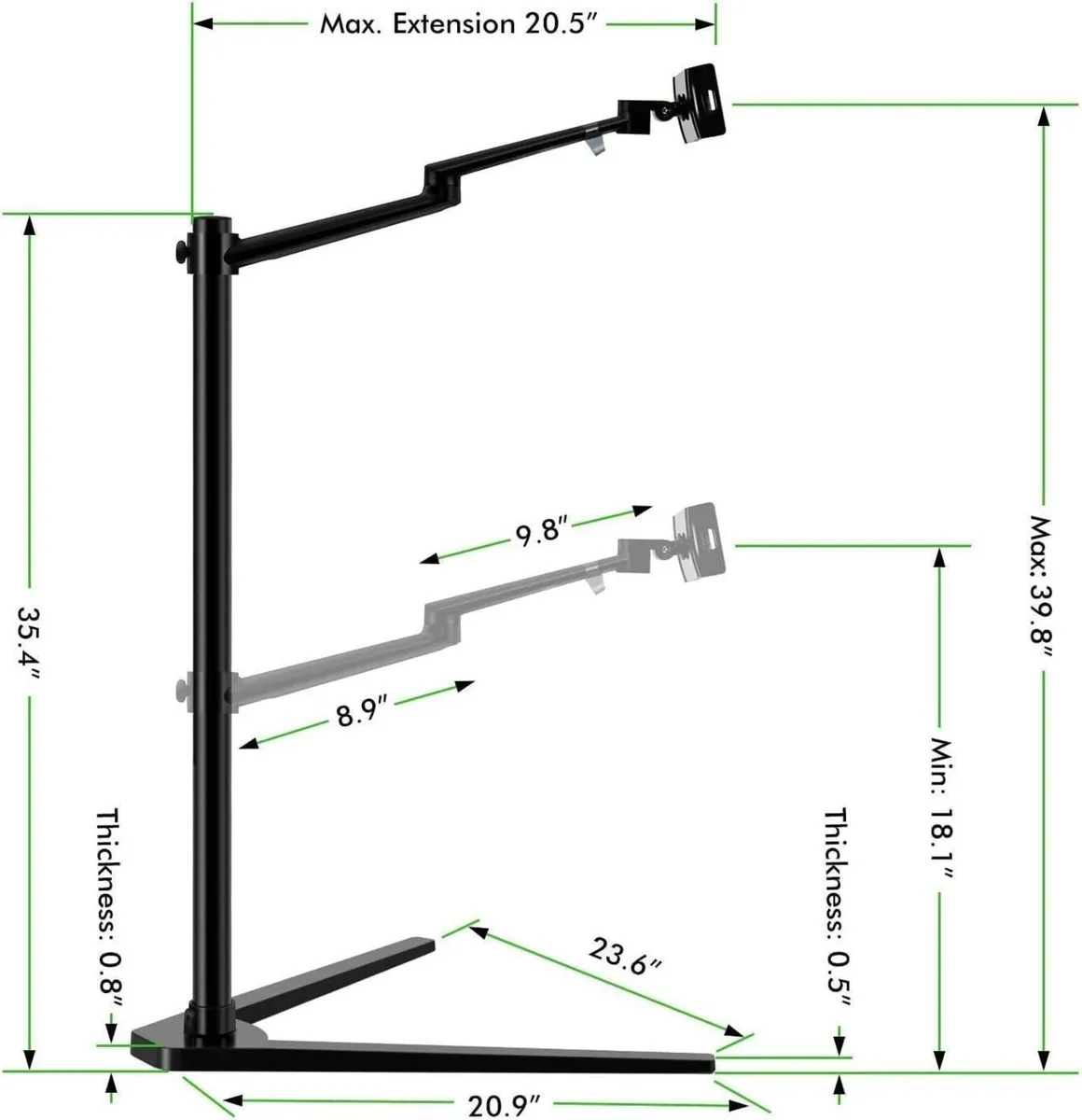 3 in 1 360º Rotating Height Adjustable Laptop - Image 3