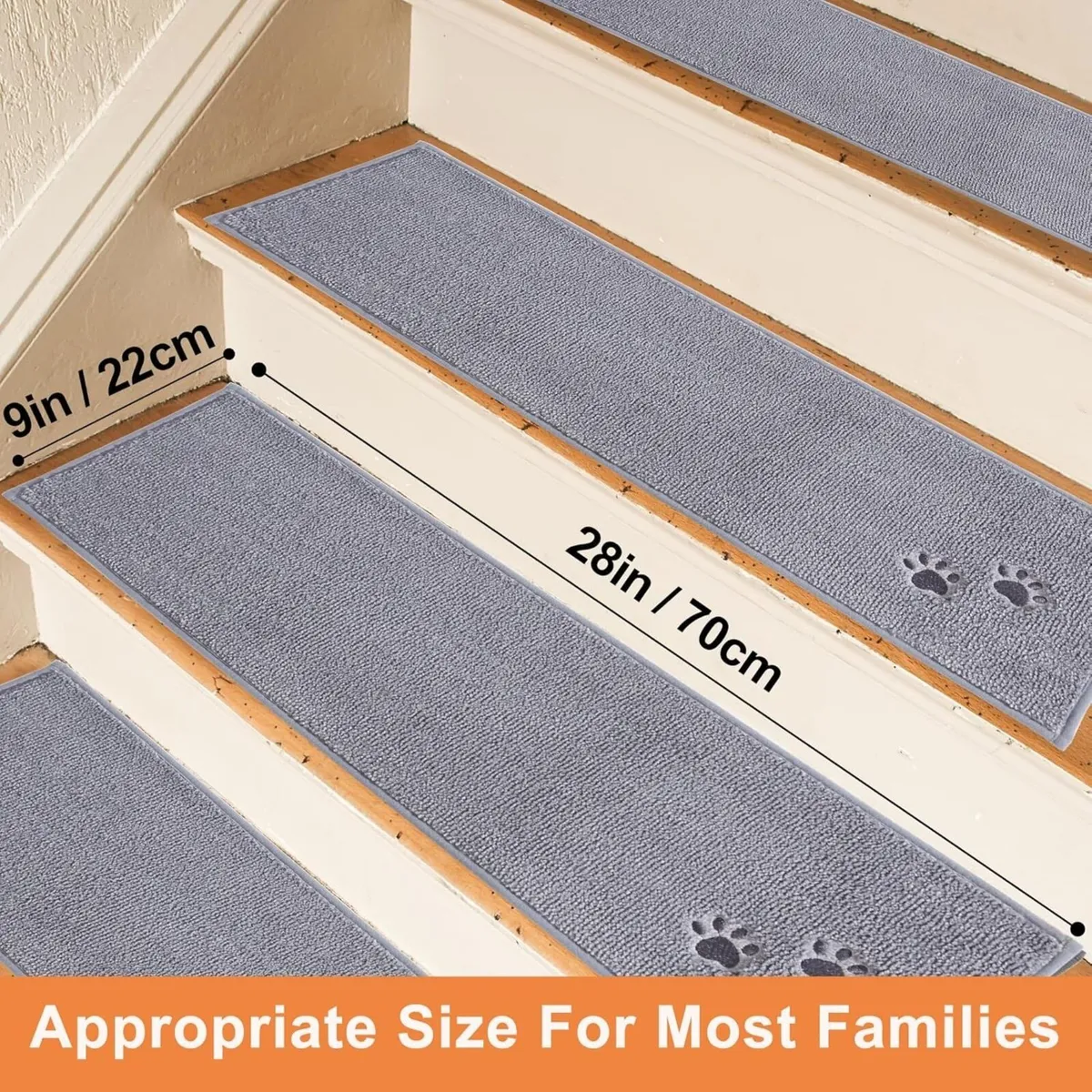 Stair Treads 15 pcs Non Slip 22x70 cm Stairs - Image 2