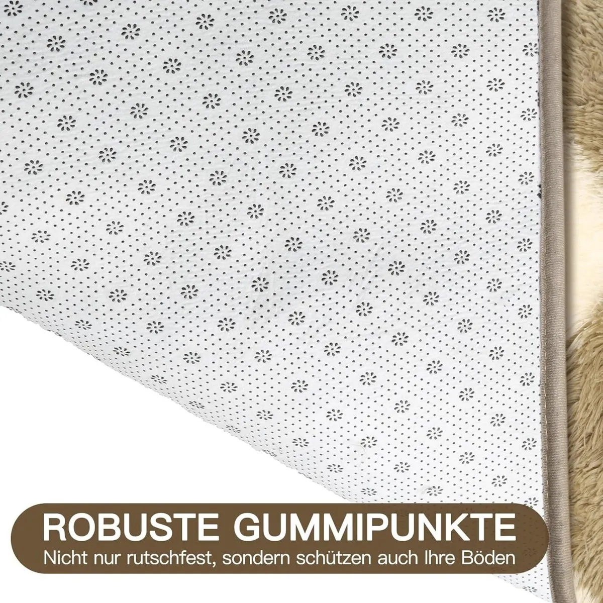 Checkered Rug Living Room 240x300cm Beige and - Image 4