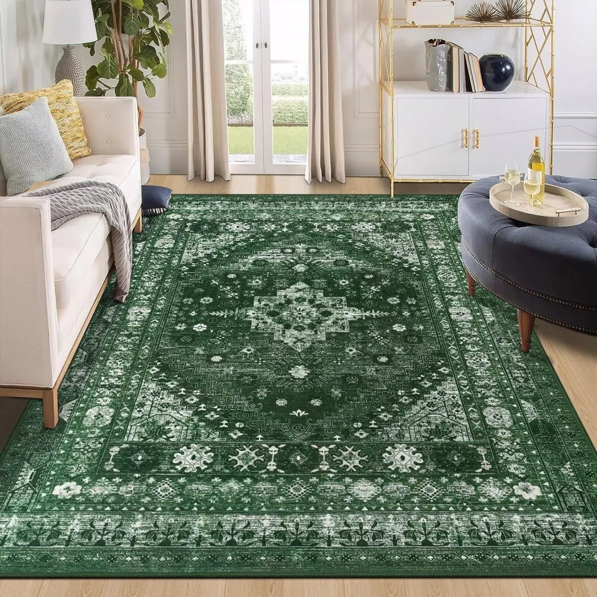 Washable Rugs Living Room 160x230cm Distressed - Image 1
