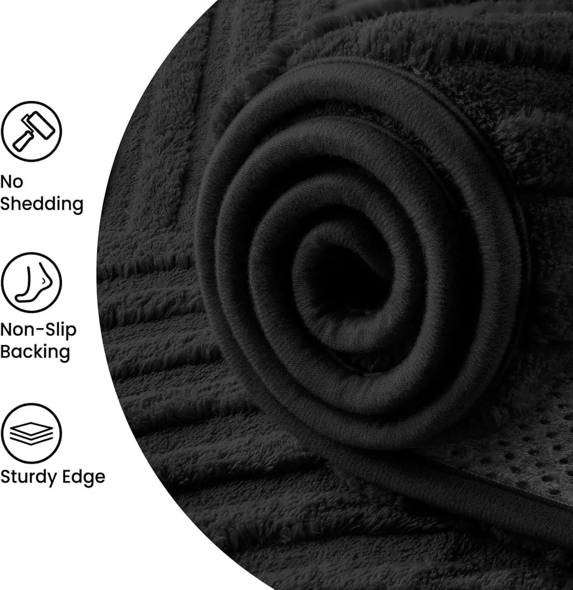 Rugs Living Room 200x300cm 3D Black Area for - Image 4