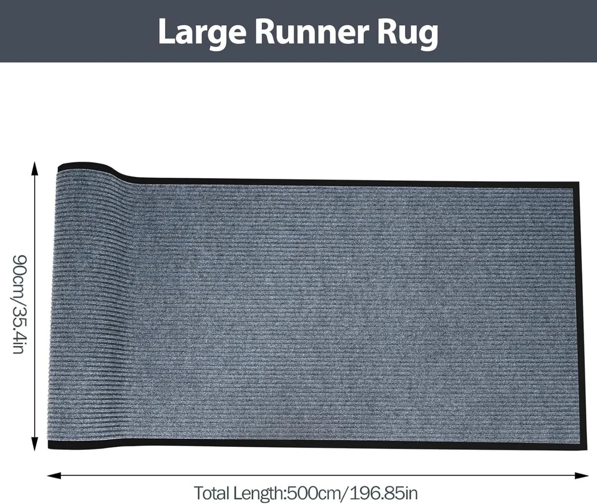 Carpet Runners 90 x 500cm Non Slip Floor Mat - Image 2