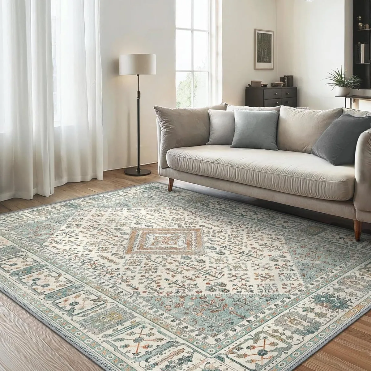 Rugs Living Room 160x230cm Large Washable Boho - Image 1