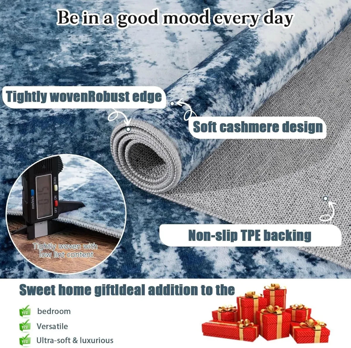 Washable Rugs Living Room 120x160cm Modern - Image 4