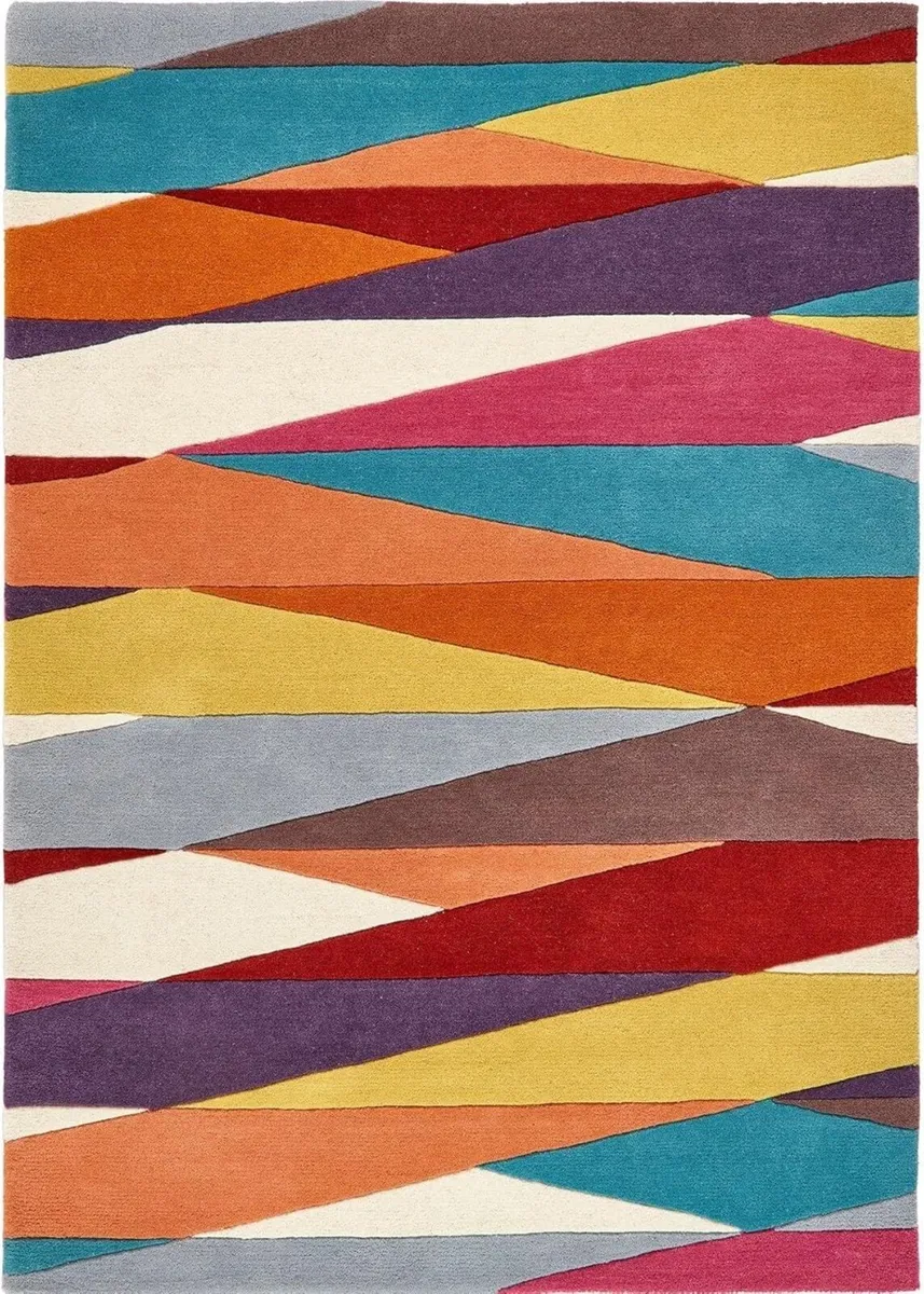 Modern Geometric Pure Wool Rug for Home Living - Image 4