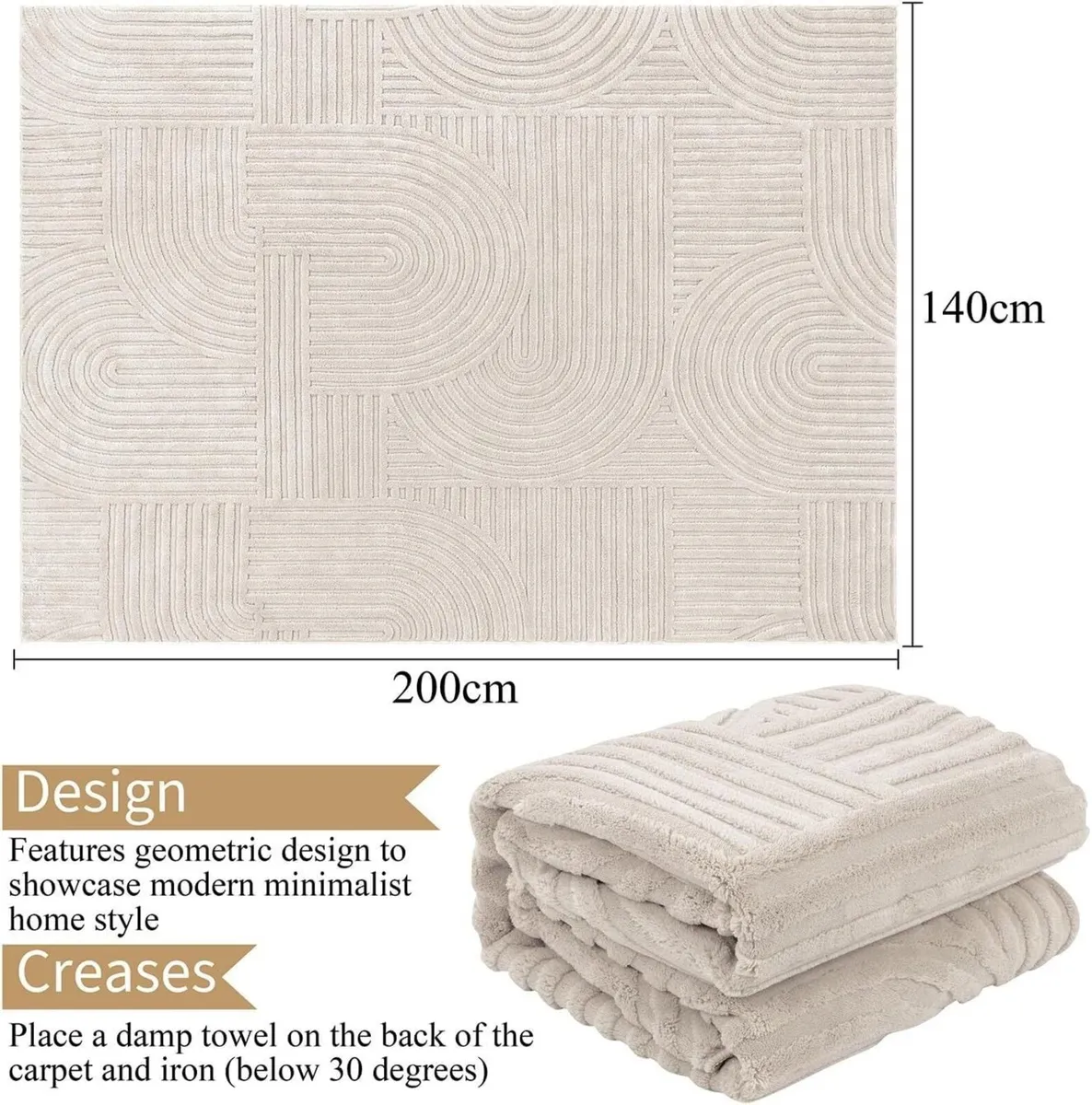 Large Rugs Living Room Fluffy Short Pile Washable - Image 2