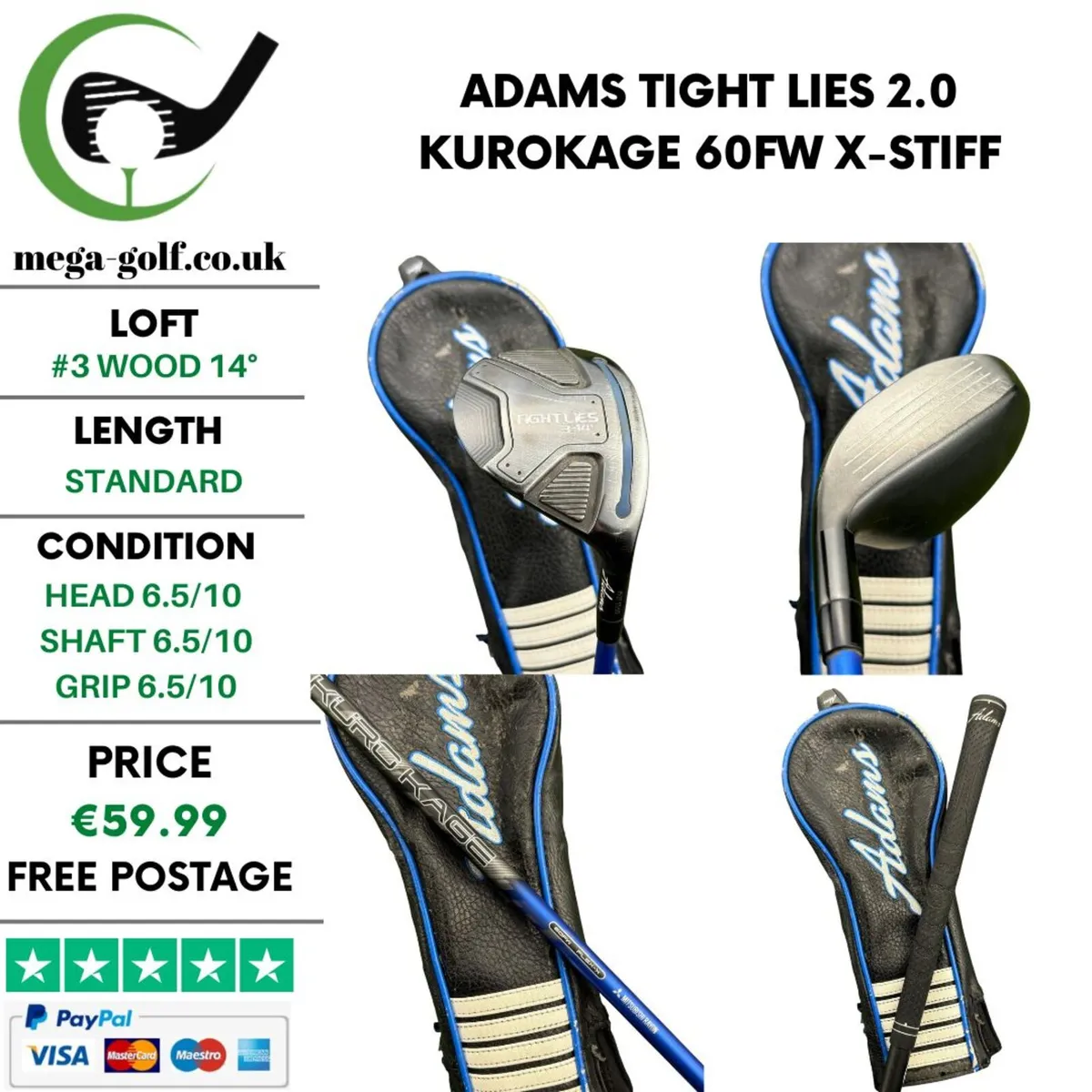 Adams Tight Lies 2.0 #3 Wood 14° / X-Stiff - Image 1
