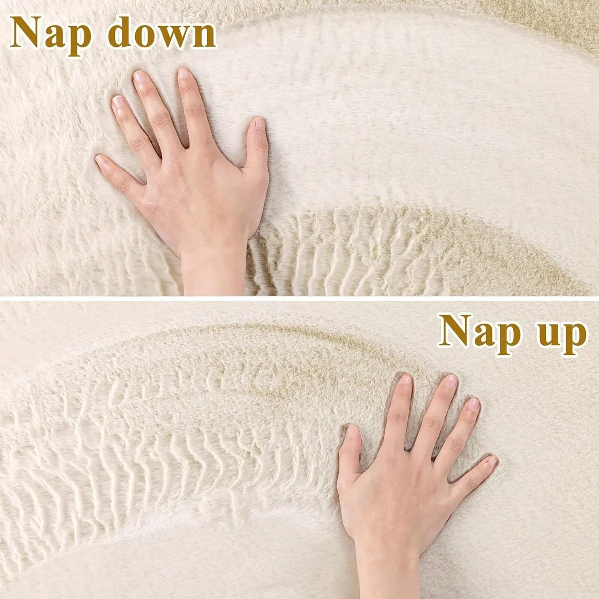 Cream Rugs Living Room Large 200x300 cm Washable - Image 2