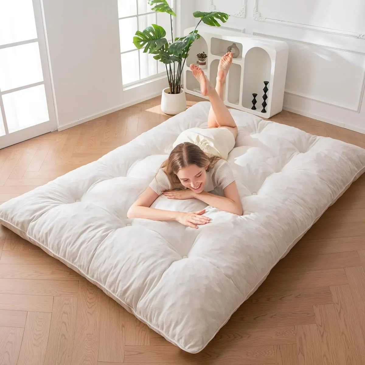 Futon Mattress Chenille Fabric 15cm Thicken Roll - Image 1