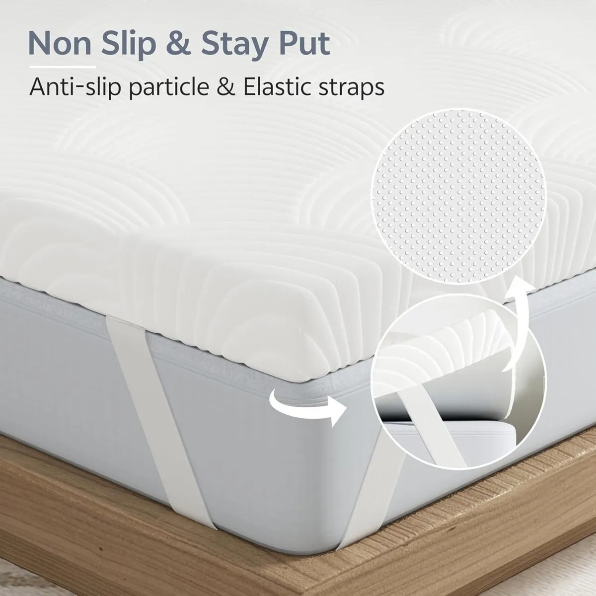 7.5CM Mattress Topper Kingsize Bed with Removable - Image 2