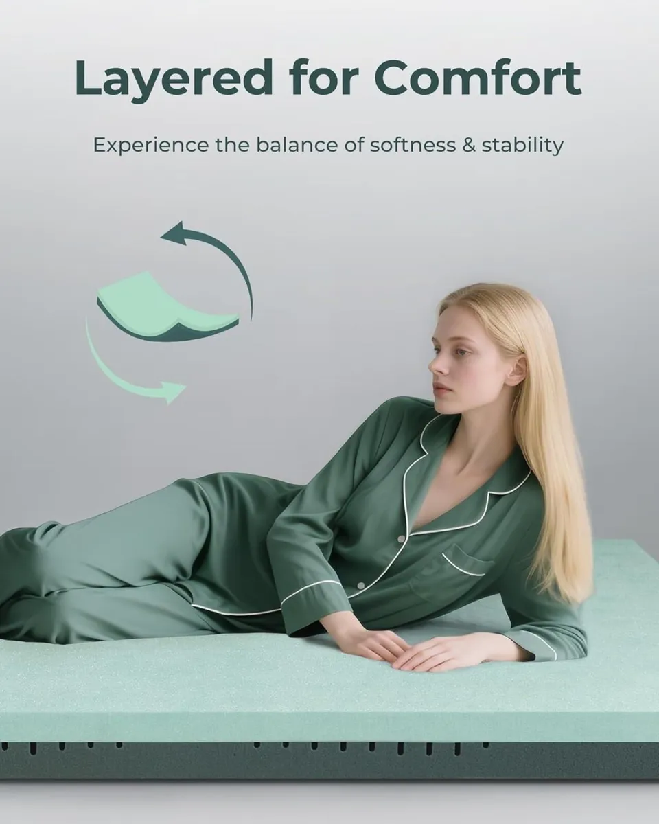 Mattress Topper Kingsize Bed Thick King for Back - Image 4