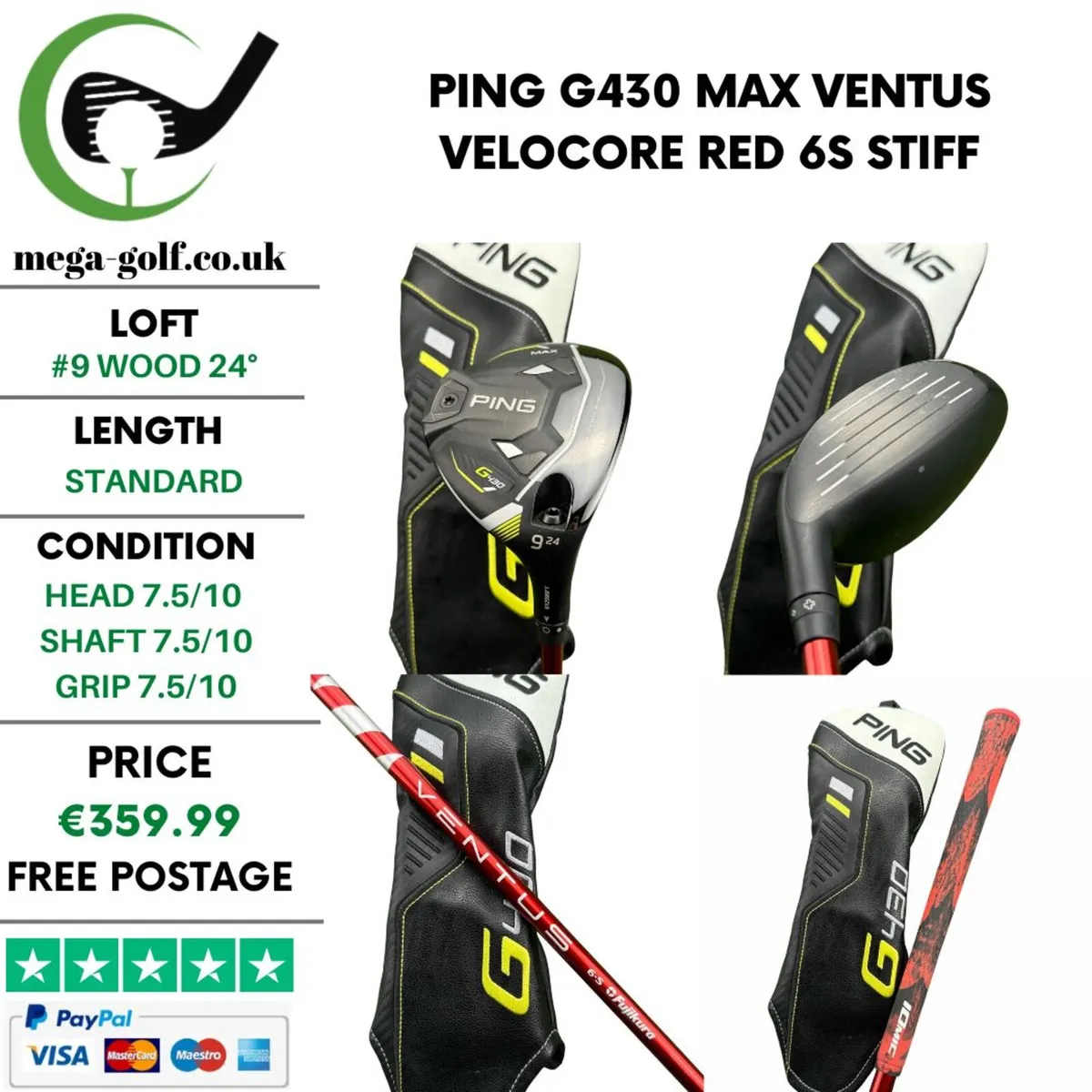 Ping G430 Max #9 Wood 24° / Stiff - Image 1