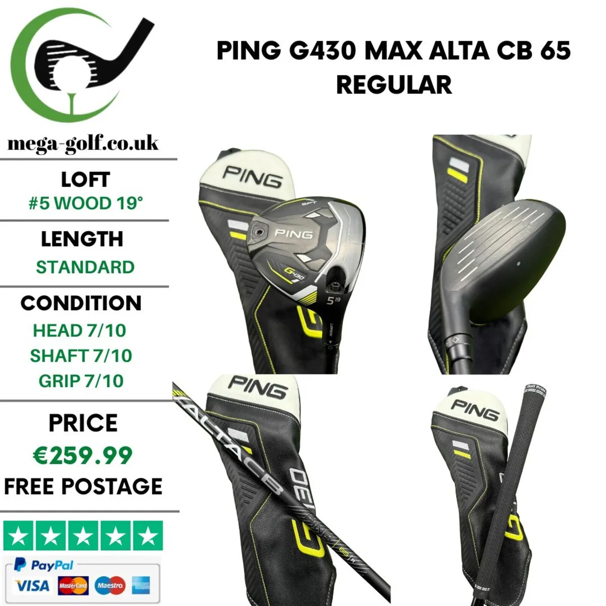 Ping G430 Max #5 Wood 19° / Alta CB 65 Regular - Image 1