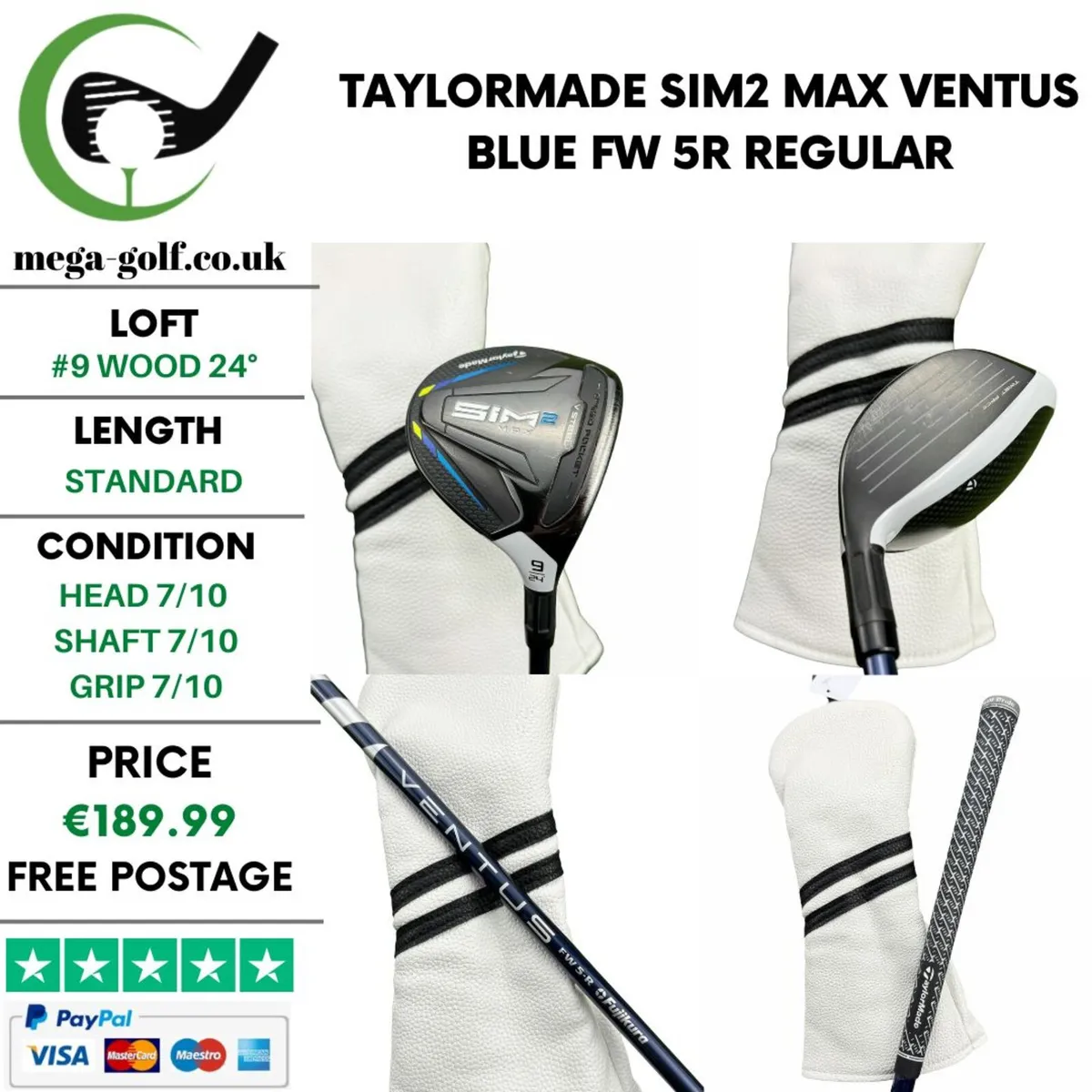 Taylormade Sim2 Max #9 Wood 24° / Regular - Image 1