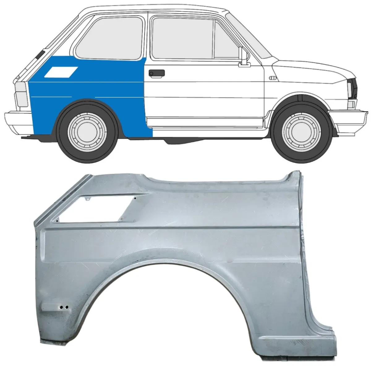 Fiat 126 side rear panel - Image 3