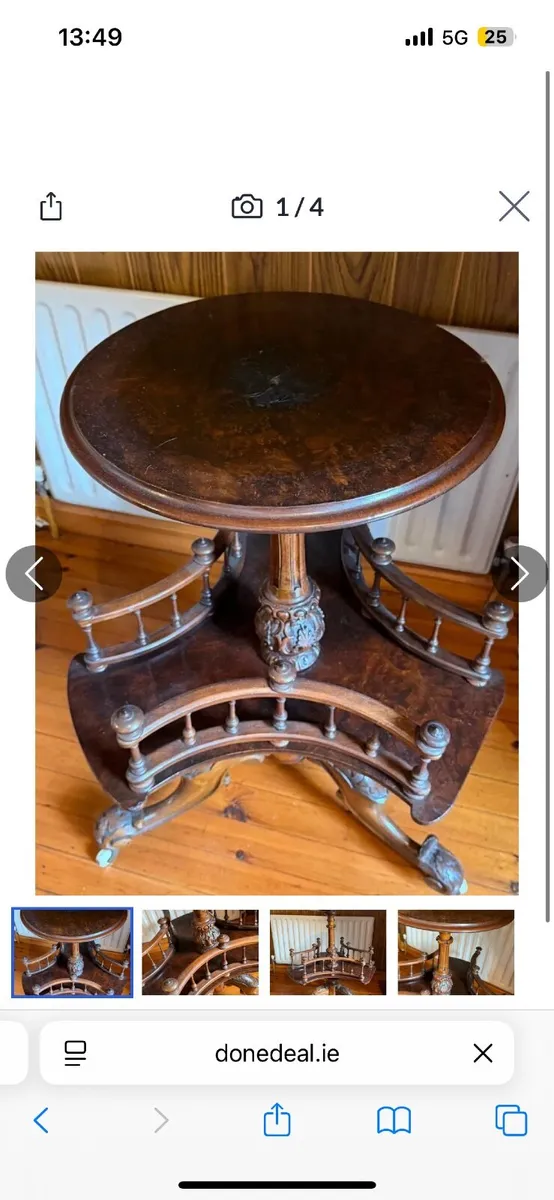 Victorian Revolving Library Table - Image 4